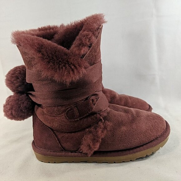 UGG Kids Boots in Burgundy - Picture 5 of 13